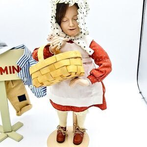 NIB Danbury Mint 1986 Norman Rockwells Young Lady "No Swimming"  Porcelain Doll